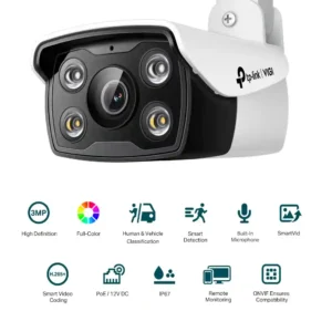 TP-Link VIGI 3MP C330(2.8mm) Outdoor Full-Color Bullet Network Camera-VIGI C330(2.8mm)