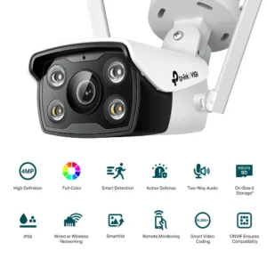 TP-Link Outdoor Full-Color Wi-Fi Bullet Network Camera-VIGI C340-W(4mm)
