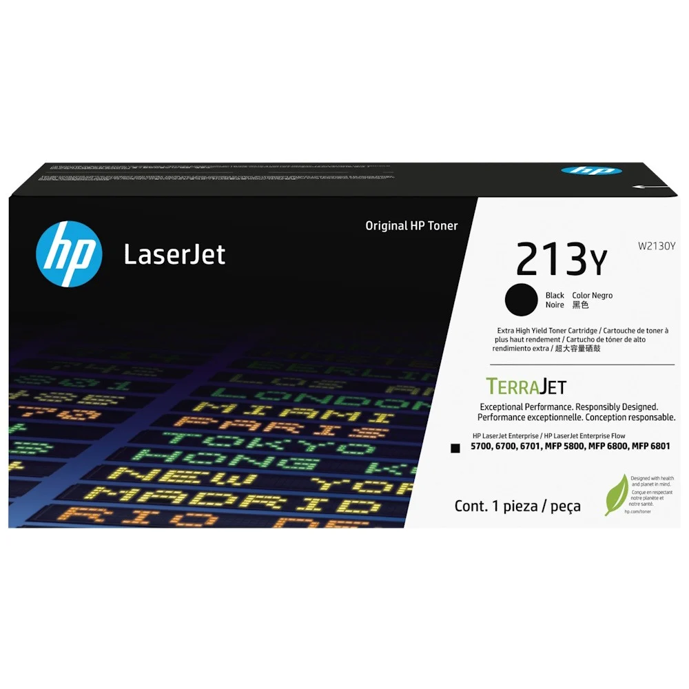 Genuine HP 213Y Black Toner Extra High Yield -W2130Y