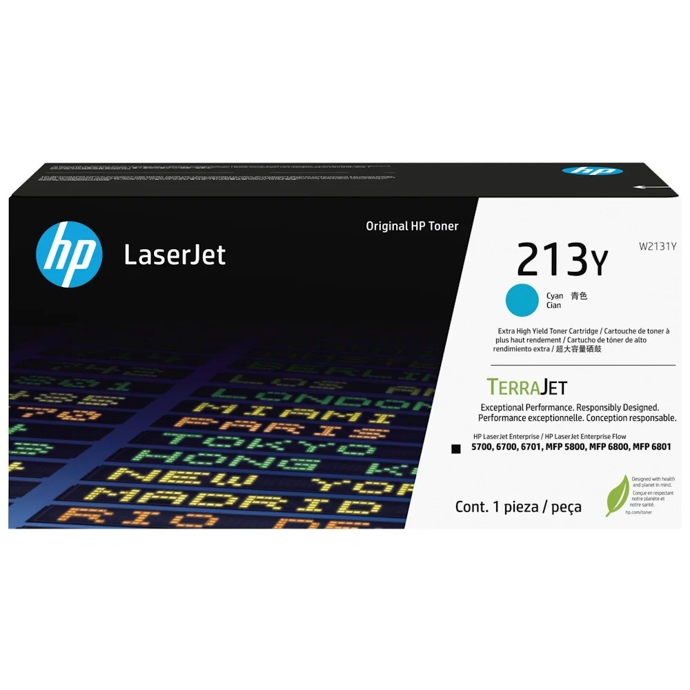 Genuine HP 213Y Cyan Toner Extra High Yield -W2131Y