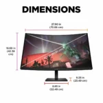 HP OMEN 80 cm 31.5 QHD 165Hz Curved Gaming Monitor - 780K7AA