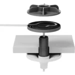 Logitech Mic Pod Pendant Mount - Includes Ceiling Mount And Mic Holder - 952-000123 - Image 5