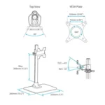 Desktop Monitor Stand With Cable Hook - ARMPIVSTND