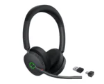 Bonus Black Comsol Qi Charger w/Yealink (BH74) Ms Wireless Stereo Headset -  BH74-MS-C/A-10WQI