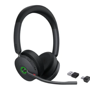 Bonus Black Comsol Qi Charger w/Yealink (BH74) Ms Wireless Stereo Headset -  BH74-MS-C/A-10WQI