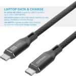 Comsol 1m 20Gbps 100W USB-C to USB-C Cable-CC2010BK