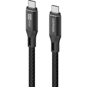 Comsol 1m 20Gbps 100W USB-C to USB-C Cable-CC2010BK