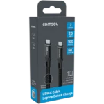 Comsol 2m 20Gbps 100W USB-C to USB-C Cable-CC2020BK