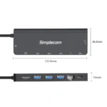 Simplecom USB-C SuperSpeed 9-in-1 Multiport Docking Station - CHN590