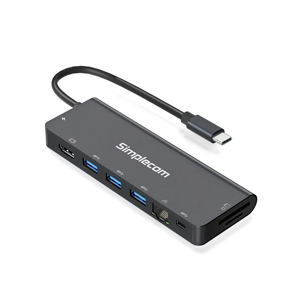 Simplecom USB-C SuperSpeed 9-in-1 Multiport Docking Station - CHN590