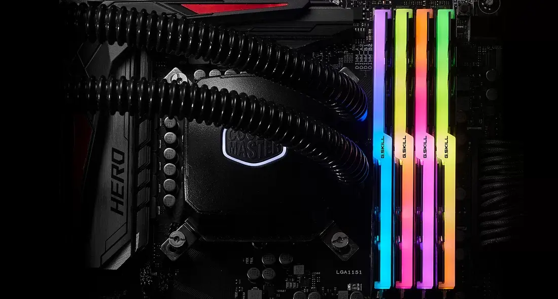 G.Skill Trident Z RGB 32GB (4x 8GB) DDR4 3200Mhz Desktop Memory - F4-3200C16Q-32GTZR
