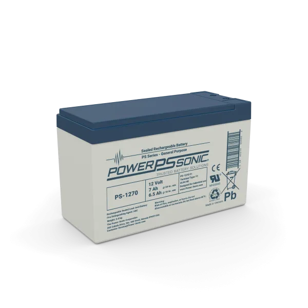PowerSonic SLA-12V 7AH (C20) BATT F1 Terminal-PS-1270