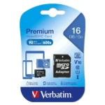 Verbatim 16GB Premium Micro SDHC Class 10 UHS-I w/ Adapter - 44082