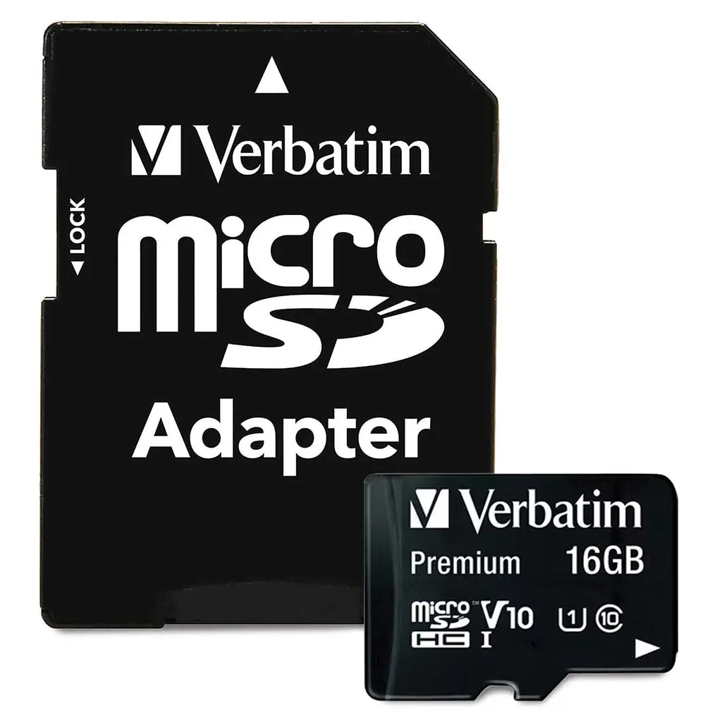 Verbatim 16GB Premium Micro SDHC Class 10 UHS-I w/ Adapter - 44082