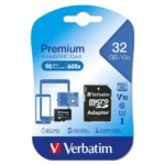 Verbatim 32GB Premium Micro SDHC Class 10 UHS-I w/ Adapter - 44083 - Image 2