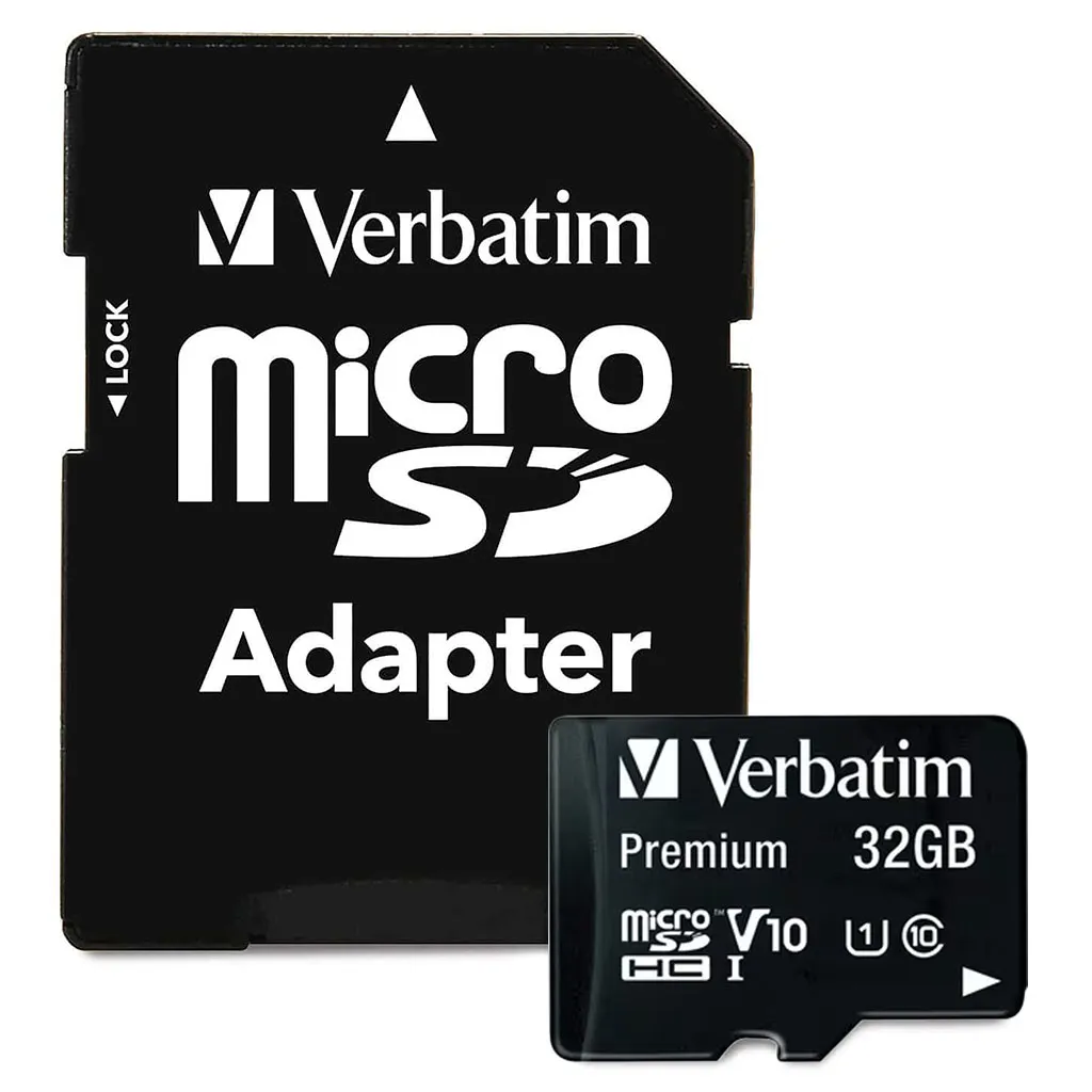 Verbatim 32GB Premium Micro SDHC Class 10 UHS-I w/ Adapter - 44083