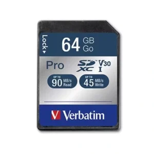 Verbatim Pro SDXC 64GB UHS-I memory card- 47022