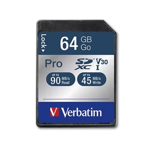 Verbatim Pro SDXC 64GB UHS-I memory card- 47022