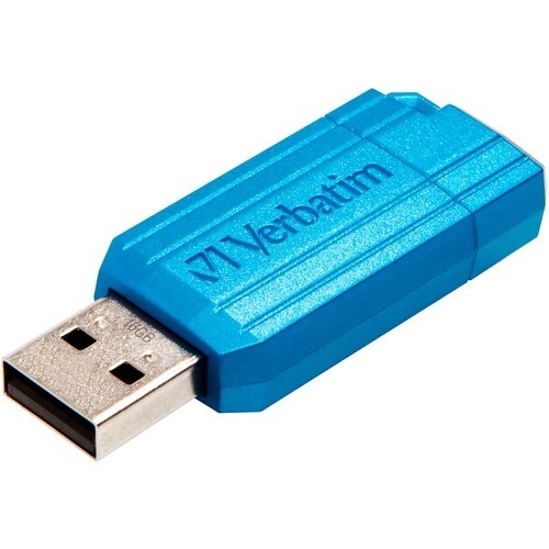 Verbatim PinStripe 16 GB USB 2.0 Flash Drive - 49068