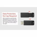 Verbatim PinStripe 128 GB USB 3.2 (Gen 1) Type A Flash Drive - 49319 - Image 3