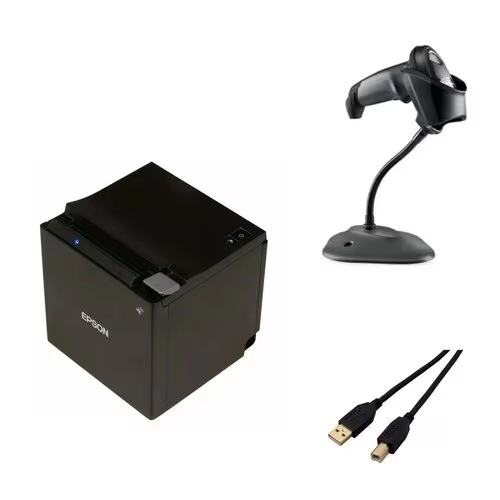 Epson TM-M30III Mobile Pos Direct Thermal Printer + LI2208-SR Black With Stand Usb Kit - BUNDLE-TM-M30III-LI2208