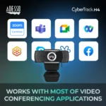 CyberTrack H4 1080P HD USB Webcam with Built-In Microphone