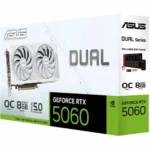 ASUS Dual GeForce RTX 5060 White OC Edition 8GB GDDR7 Graphics Card
