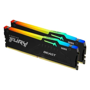 Kingston FURY Beast RGB 32GB (2x 16GB) DDR5 5600MHz Desktop Memory - KF556C40BBAK2-32
