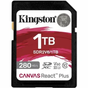 Kingston Canvas React Plus 1TB SDXC UHS-II V60 Card-SDR2V6/1TB
