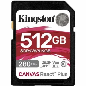 Kingston Canvas React Plus 512GB SDXC UHS-II V60 Card-SDR2V6/512GB