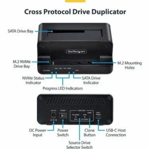 StarTech M.2 NVMe to SATA Drive Duplicator Dock - N2-M2-SSD-DUPLICATOR