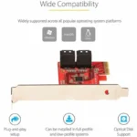 StarTech 4 Port SATA PCIe Card 4P6G-PCIE-SATA-CARD - Image 4