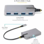 StarTech 4 Port USB-C Hub 5G4AB-USB-C-HUB - Image 2