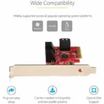 StarTech 6 Port PCIe SATA Expansion Card 6P6G-PCIE-SATA-CARD