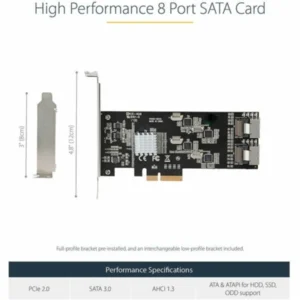 StarTech 8 Port SATA PCIe Controller 8P6G-PCIE-SATA-CARD