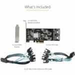 StarTech 8 Port SATA PCIe Controller 8P6G-PCIE-SATA-CARD - Image 5