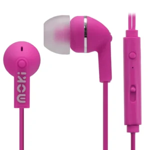 Moki Noise Isolation Earbuds with Mic Pink-ACC HCBMP