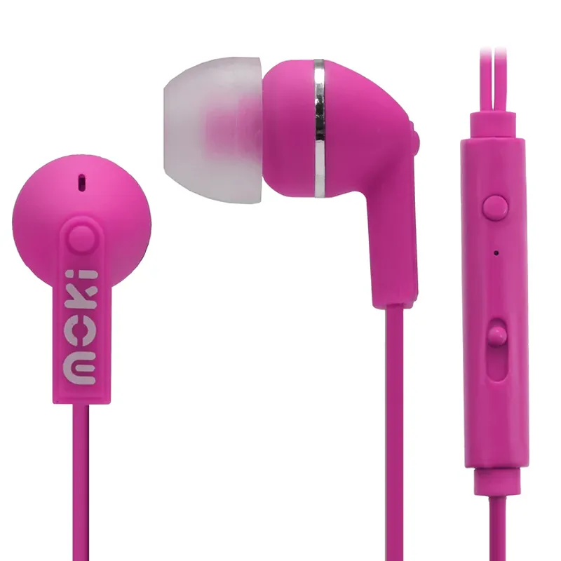 Moki Noise Isolation Earbuds with Mic Pink-ACC HCBMP