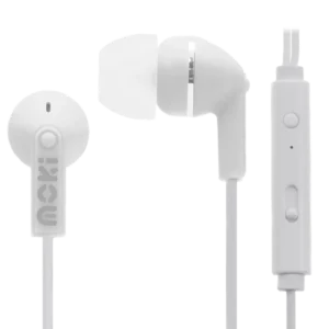 Moki Noise Isolation Earbuds+Mic White-ACC HCBMW