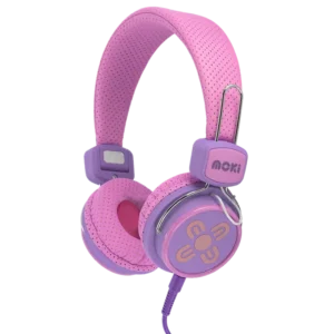 Moki Kids Safe Volume Limited Headphones- Pink & Purple-ACC HPKSPP