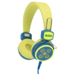 Moki Kids Safe Volume Limited Headphones-Yellow & Blue-ACC HPKSYB