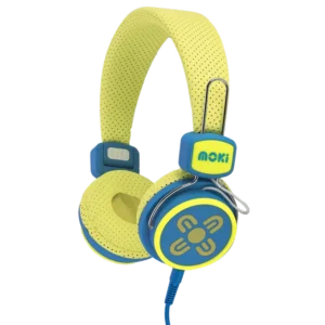 Moki Kids Safe Volume Limited Headphones-Yellow & Blue-ACC HPKSYB