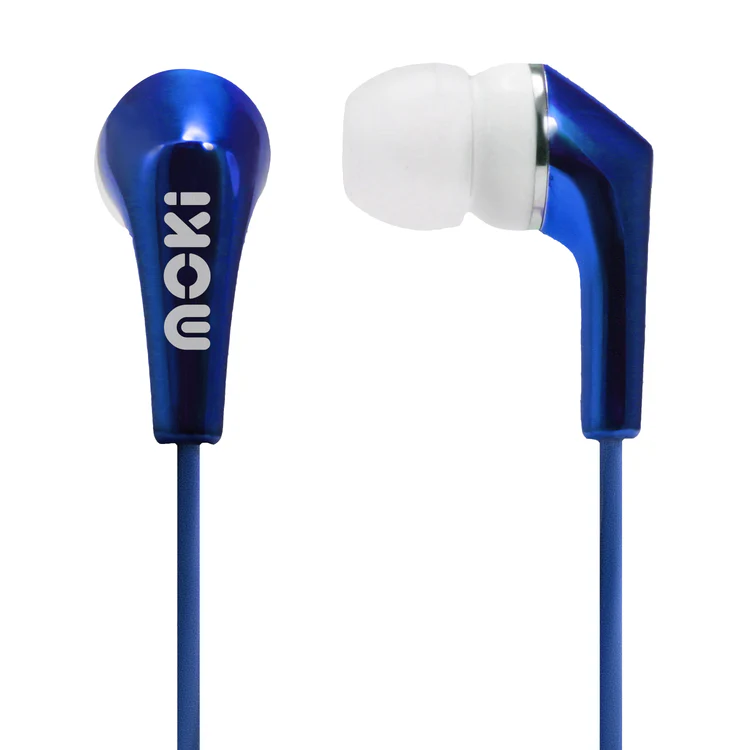 Moki Metallics Earphone Blue-ACC HPMLCB