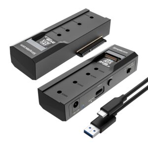 Simplecom USB to M.2 and SATA 2-IN-1 Adapter for 2.5in and 3.5in HDD with USB 3.2 Gen2 10Gbps Power Supply-SA536