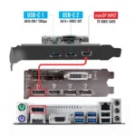 Simplecom EC365 PCIe x4 to 2-Port USB 3.2 Gen II Type-C with Mini DisplayPort Input for USB-C DP Alt Mode Expansion Card