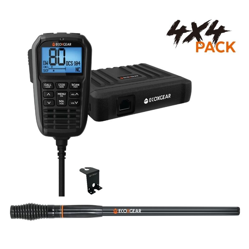 ECOXGEAR EXG3000 5W Compact Fixed Mount UHF Radio with Multi-Colour LCD Display (4X4 Pack)
