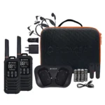 EcoXgear 2Watt Waterproof UHF Handheld Radio 2 Pk Black-EXG200-2PK