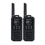 EcoXgear 2Watt Waterproof UHF Handheld Radio 2 Pk Black-EXG200-2PK