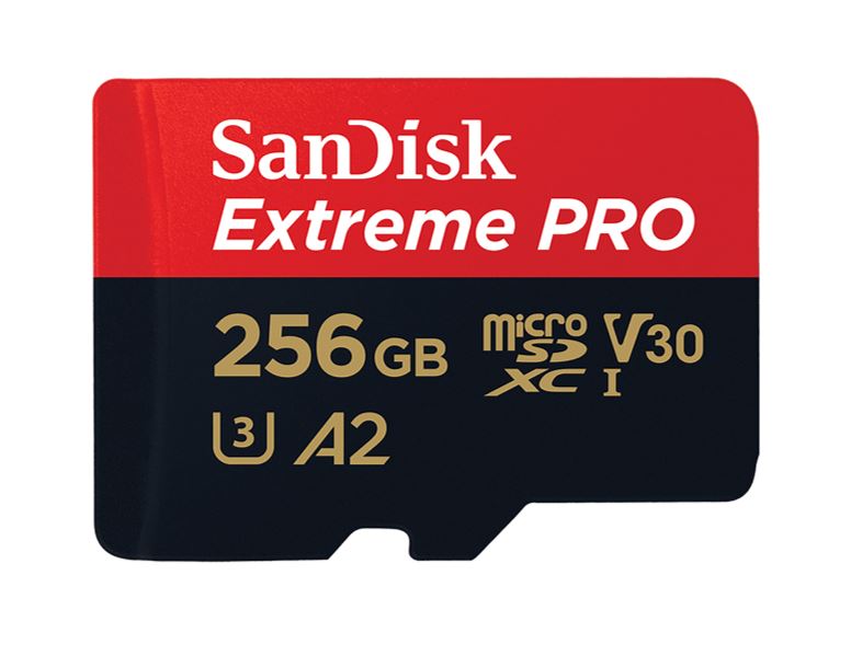 SanDisk Extreme Pro 256GB UHS-I V30 U3 A2 MicroSDXC Card-SDSQXCD-256G-GN6MA