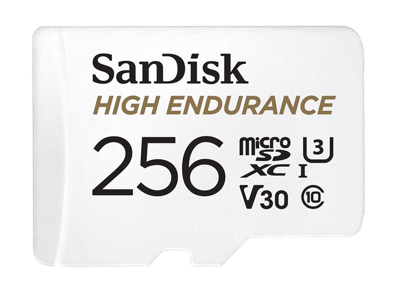 SanDisk High Endurance 256GB UHS-I Class 10 U3 V30 4K UHD microSD Card-SDSQQNR-256G-GN6IA